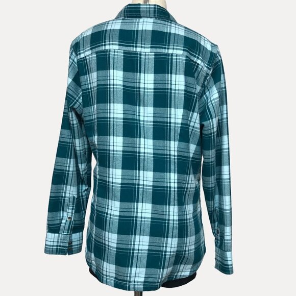 EDDIE Bauer Green Plaid Long Sleeve Button Down Shirt Size XL - Picture 2 of 11